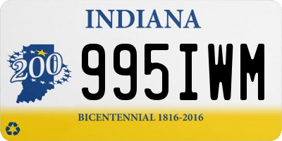 IN license plate 995IWM