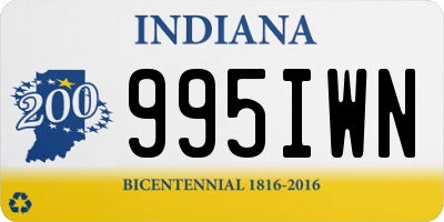 IN license plate 995IWN