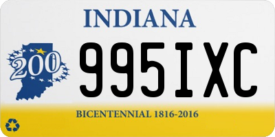 IN license plate 995IXC