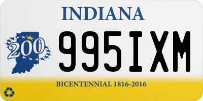 IN license plate 995IXM