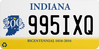 IN license plate 995IXQ