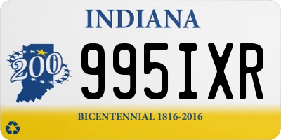 IN license plate 995IXR