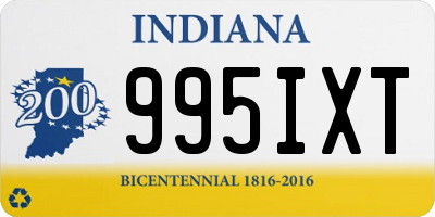 IN license plate 995IXT