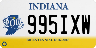 IN license plate 995IXW