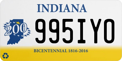 IN license plate 995IYO