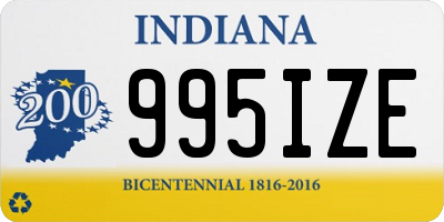 IN license plate 995IZE