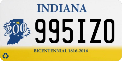 IN license plate 995IZO