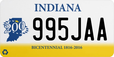 IN license plate 995JAA