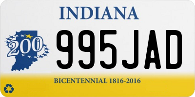 IN license plate 995JAD