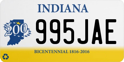 IN license plate 995JAE