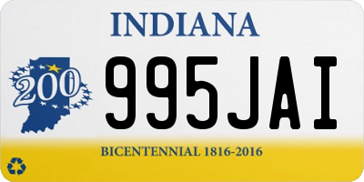 IN license plate 995JAI