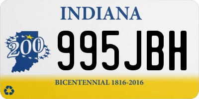 IN license plate 995JBH