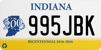 IN license plate 995JBK