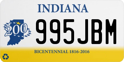IN license plate 995JBM