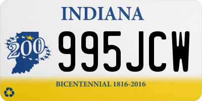 IN license plate 995JCW