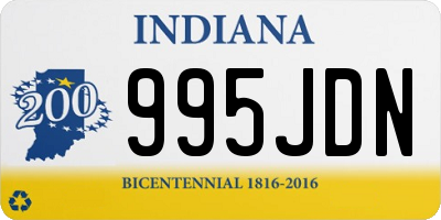 IN license plate 995JDN