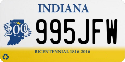 IN license plate 995JFW