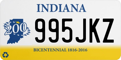 IN license plate 995JKZ