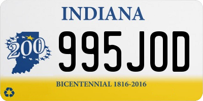 IN license plate 995JOD