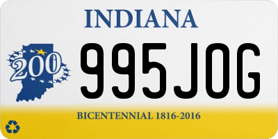 IN license plate 995JOG