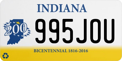 IN license plate 995JOU