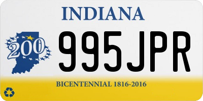 IN license plate 995JPR