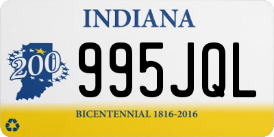 IN license plate 995JQL