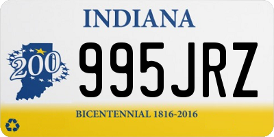 IN license plate 995JRZ