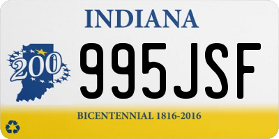 IN license plate 995JSF