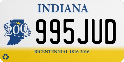 IN license plate 995JUD