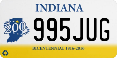 IN license plate 995JUG