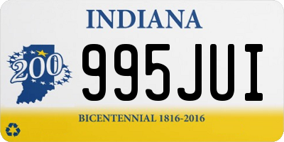 IN license plate 995JUI