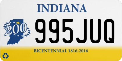 IN license plate 995JUQ