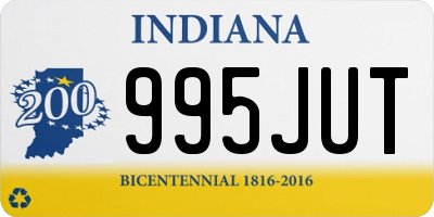 IN license plate 995JUT