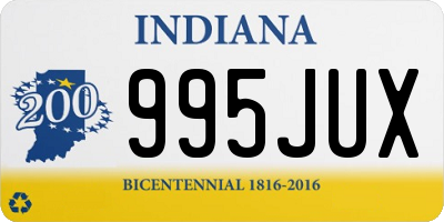 IN license plate 995JUX