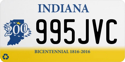 IN license plate 995JVC