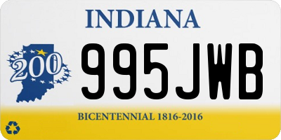 IN license plate 995JWB
