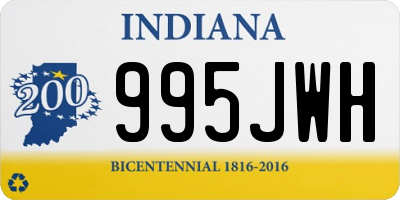IN license plate 995JWH