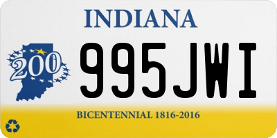 IN license plate 995JWI