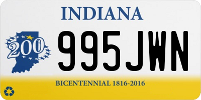 IN license plate 995JWN