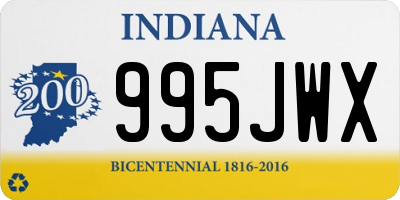 IN license plate 995JWX