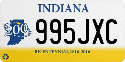 IN license plate 995JXC