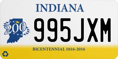 IN license plate 995JXM