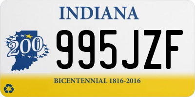 IN license plate 995JZF