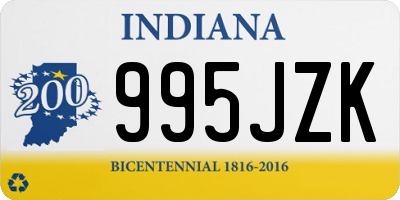 IN license plate 995JZK