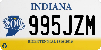 IN license plate 995JZM