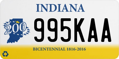 IN license plate 995KAA