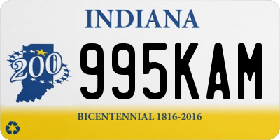 IN license plate 995KAM