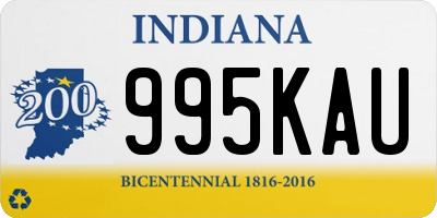 IN license plate 995KAU