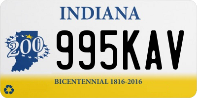 IN license plate 995KAV